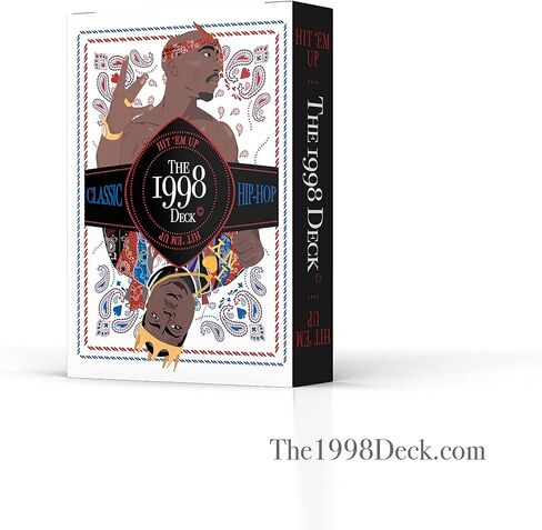 مجموعة Deck Hit 'Em Up Deck لعام 1998، زخرفة باللون الأبيض والأزرق/الأحمر in Saudi Arabia