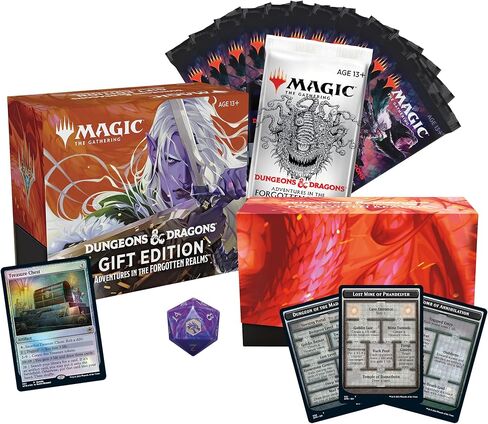 Magic: The Gathering Adventures in The Forgotten Realms Gift Bundle | 10 Draft Boosters | 1 Collector Booster | Accessories in Saudi Arabia