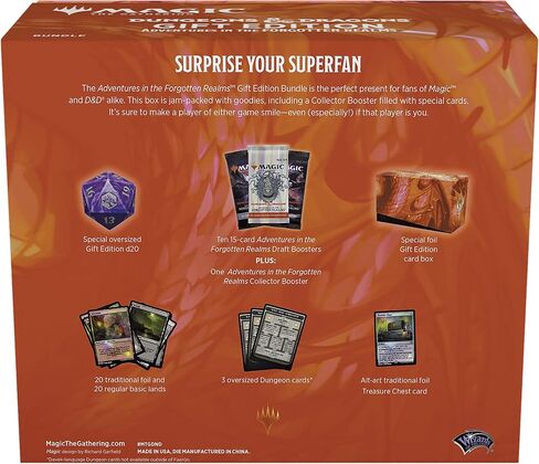 Magic: The Gathering Adventures in The Forgotten Realms Gift Bundle | 10 Draft Boosters | 1 Collector Booster | Accessories in Saudi Arabia