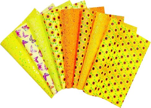 Sunmelyn 6 قطع من ملاءات الجلد الصناعي لعيد الحب مقاس 8 × 12 بوصة نسيج لامع مكتنز بنمط قلب لامع للأقواس (قلب أحمر وردي) in Saudi Arabia