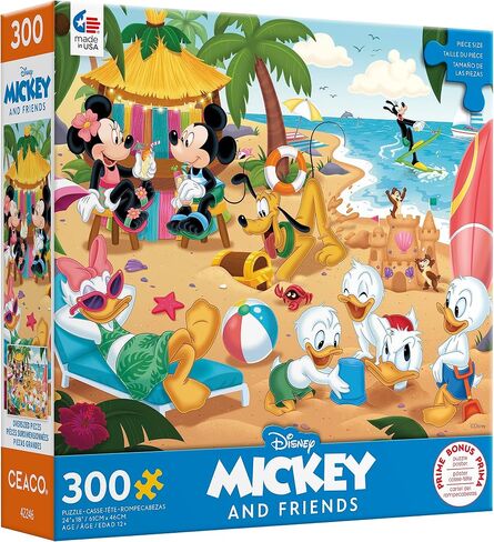 Ceaco - Disney - Mickey & Minnie at The Beach - 300 Piece Jigsaw Puzzle in Saudi Arabia