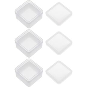HARFINGTON Jewelry Box Resin Mold Square Silicone Storage Epoxy Container Mold with Lid for DIY Resin Crafts
