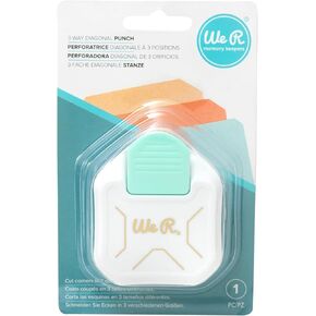 We R Memory Keepers 3 Way Decorative Corner Punch, White, Paper Punches for Crafts, Scrapbook Pages, Photo Corners, Home Décor Projects, Journaling, Invitations, Card Making, and More