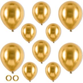 Gold Balloons,3 Different Sizes 77 Pack Metallic Gold Balloons 12 Inch,5 Inch,10 Inch Chrome Gold Balloon Arch for Birthday Valentines Baby Shower Wedding in Saudi Arabia