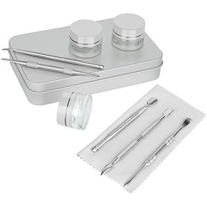 Plavision Sculpting Tools for Wax: 9 Pcs Stainless Steel Clay Tools Silver Double-Sized Wax Carving Tool Kits with Metal Container for Wood, Wax, Jewelry, Clay, Pottery, Nail in Saudi Arabia