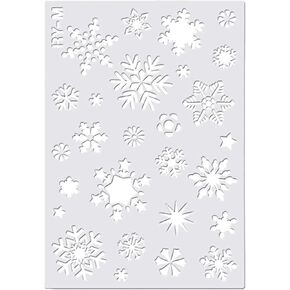 Christmas Snowflake Stencil Template Reusable Plastic Painting Snowflake Template for Wall Window Wood Glass Notebook Greeting Card Fabric in Saudi Arabia