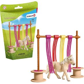 Schleich Farm World, Animal Toys for Girls and Boys Ages 3-8, 11-Piece Playset, Pony Curtain Obstacle in Saudi Arabia