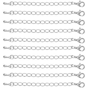 سلسلة تمديد MOTZU 100 قطعة، طول 3 بوصات، سلسلة تمديد سوار من الفولاذ المقاوم للصدأ، تمديدات سلسلة خلخال قلادة، تثبيت قوي، ذهبي in Kuwait