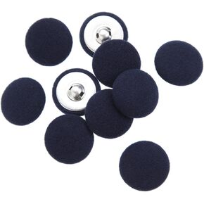 10 قطعة قماش نسيج أزرار مغطاة بأزرار معدنية لبدلات العباءات والبلوزات والسترات السهرة أزرار النسيج الأبيض 15 مللي متر in Kuwait