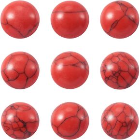 FASHEWELRY 50Pcs Natural Red Agate Cabochons Flat Back Gemstone Cabochons Half Round Stone Dome Covers for Jewelry Making