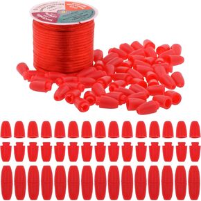 Mandala Crafts Breakaway Clasps for Lanyard - 30 Sets Red Lanyard String Cord & Break Away Clasp - Safety Clasps Pop Barrel Connectors for Bracelet Necklace Jewelry Making in Kuwait