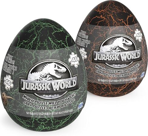 Jurassic World, 2 Mystery Puzzle Bundle 46-Piece Jigsaw Activity Dinosaur Park Movie in Egg, for Adults & Kids Ages 4 and up in Saudi Arabia