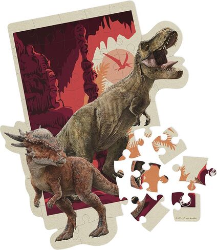 Jurassic World, 2 Mystery Puzzle Bundle 46-Piece Jigsaw Activity Dinosaur Park Movie in Egg, for Adults & Kids Ages 4 and up in Saudi Arabia
