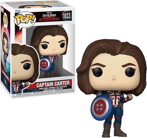 Funko Pop! Marvel Movies: Doctor Strange in The Multiverse of Madness Collectors Set - 4 Figure Set Includes: America Chavez in Cloak, Sinister Strange, Dead Strange & Captain Carter in Saudi Arabia