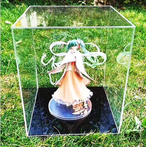 Clear Acrylic Display Case Box ，Versatile Collectibles Display Dustproof Showcase with Thickening Base，for Display Action Figures Home Storage Organizing Toys (4x4x4 inch/10x10x10cm) in Saudi Arabia