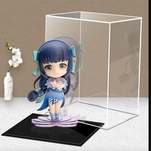 Clear Acrylic Display Case Box ，Versatile Collectibles Display Dustproof Showcase with Thickening Base，for Display Action Figures Home Storage Organizing Toys (4x4x4 inch/10x10x10cm) in Saudi Arabia