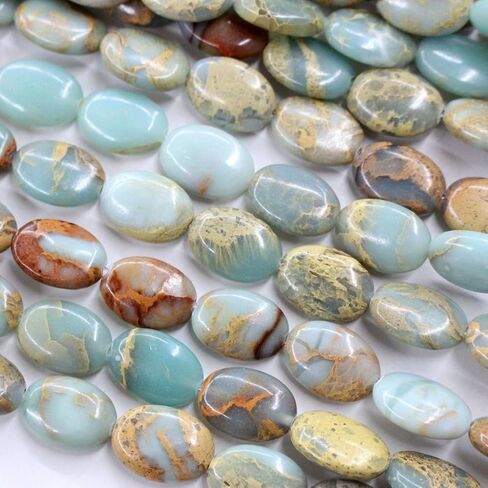Natural Color Genuine Serpentine Real Gemstone Loose Beads Findings for Jewelry Making Supplies (Oval 1014mm) in Kuwait