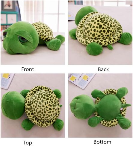 XIAOHONG Green Turtle Plush Toys,13.7'' Stuffed Turtle Plush with Big Eyes,Tortoise Plush Pillow Sea Turtle Stuffed Animal Turtle Plush Toys for Kids Great Gift for Turtle Lovers in Kuwait