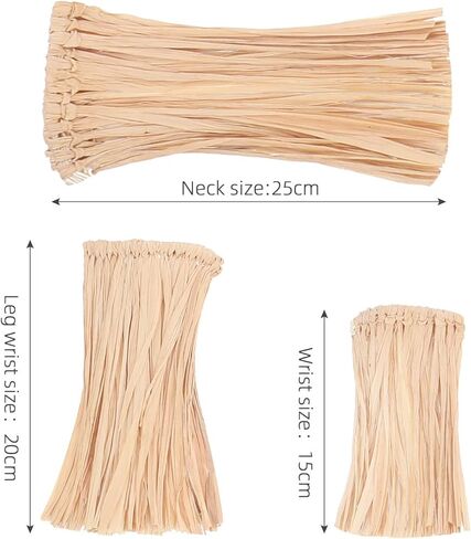 مجموعة قش فزاعة مكونة من 10 قطع، اكسسوارات زي فزاعة من عشب الرافيا، ملحقات حفلات الهالوين in Kuwait