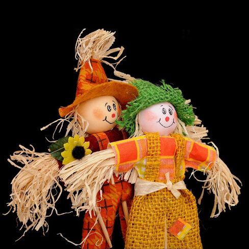 مجموعة قش فزاعة مكونة من 10 قطع، اكسسوارات زي فزاعة من عشب الرافيا، ملحقات حفلات الهالوين in Kuwait