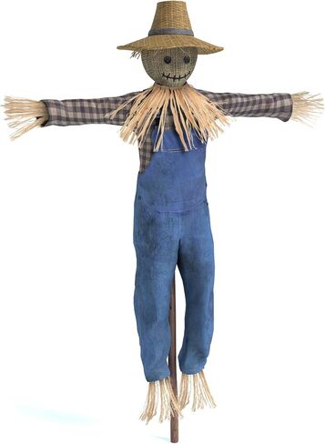 مجموعة قش فزاعة مكونة من 10 قطع، اكسسوارات زي فزاعة من عشب الرافيا، ملحقات حفلات الهالوين in Kuwait