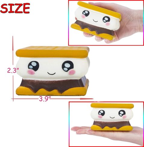 AILIMY سكويشيز ساندويتش بسكويت جامبو بطيء الارتفاع لطيف برائحة الطعام الكريمي لألعاب حفلات الأطفال in Kuwait