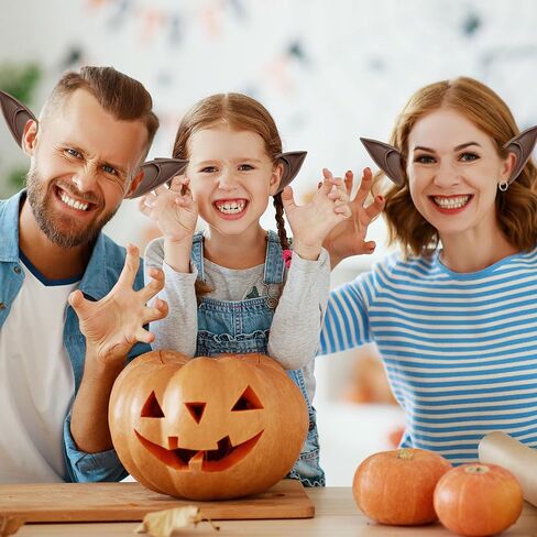 ترونيسترو 10 ازواج من اذني قزم الهالوين مصنوعة من اللاتكس بلون بني، اذان بيكسي الجنية مصاص الدماء للهالوين والكريسماس، اكسسوارات تنكرية، مقاسين in Kuwait