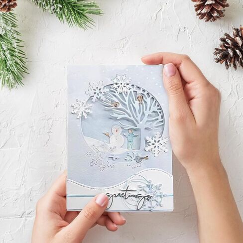 SRIZIAN قطعتان من قوالب القطع لصنع البطاقات، قالب نقش من الفولاذ الكربوني DIY مصنوع من الفولاذ الكربوني لقطع معدنية لعيد الميلاد وعيد الفصح وصنع بطاقات القصاصات وديكور ألبوم الصور in Kuwait