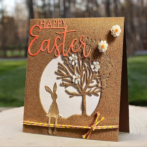 SRIZIAN قطعتان من قوالب القطع لصنع البطاقات، قالب نقش من الفولاذ الكربوني DIY مصنوع من الفولاذ الكربوني لقطع معدنية لعيد الميلاد وعيد الفصح وصنع بطاقات القصاصات وديكور ألبوم الصور in Kuwait