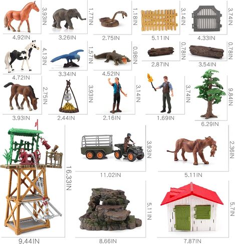 LC JoyCre الصيد ألعاب واقعية غابة برية لعب لعب النجاة الصيد مع نار روكر دراجة رباعية بيت المزرعة in Kuwait