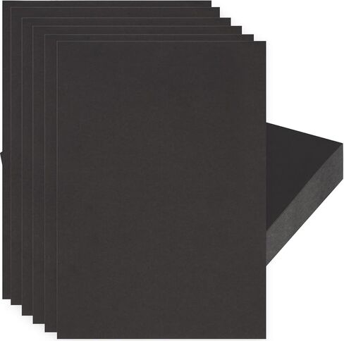 SOUJAP 300 Sheets A4 Black Blank Cardstock Paper, 8.5 x 11 Inch Cover Card Stock for Scrapbooking, Crafts, DIY Cards and Invitations, 180gsm in Saudi Arabia