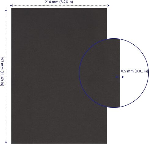 SOUJAP 300 Sheets A4 Black Blank Cardstock Paper, 8.5 x 11 Inch Cover Card Stock for Scrapbooking, Crafts, DIY Cards and Invitations, 180gsm in Saudi Arabia