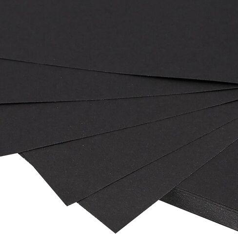 SOUJAP 300 Sheets A4 Black Blank Cardstock Paper, 8.5 x 11 Inch Cover Card Stock for Scrapbooking, Crafts, DIY Cards and Invitations, 180gsm in Saudi Arabia