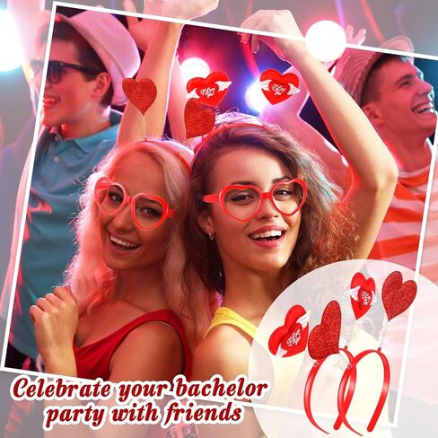 Juinte 48 Pieces Heart Headband Hair Headband Heart Headband Heart Shaped Glasses Without Lens Valentines Day Accessories for Party Props Holiday Costume Valentines Day Party Supplies in Kuwait