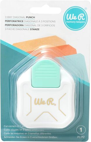 We R Memory Keepers 3 Way Decorative Corner Punch, White, Paper Punches for Crafts, Scrapbook Pages, Photo Corners, Home Décor Projects, Journaling, Invitations, Card Making, and More in Kuwait