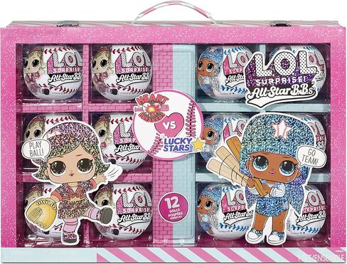 LOL Surprise All Star Sports Ultimate Collection Series 1 with 12 Sparkly Baseball Dolls, Each 8+ Surprises, Ultra-Rare Beatnik Babe, 2 Teams, Gift for Kids, Toy for Girls Boys Ages 4 5 6 7+ Years Old in Saudi Arabia