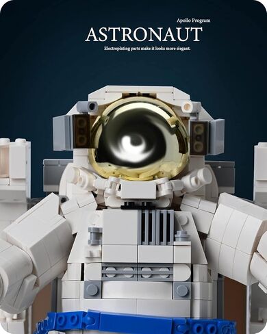 نيفيليز مجموعة مكعبات بناء رائد فضاء لاستكشاف الفضاء من هوم يونيفيرس، لعبة بناء تعليمية يمكنك تركيبها بنفسك، هدية للبالغين والمراهقين، جديدة 2023 (1515 قطعة) in Kuwait