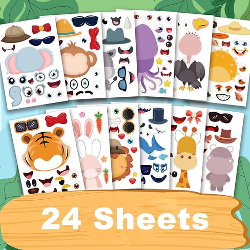 24 Sheets Make Your Own Construction Stickers Make A Face Stickers for Kids Toddlers with Trucks DIY Craf Kids Truck Themed Birthday Truck Party Supplies in Kuwait