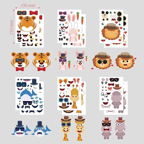 24 Sheets Make Your Own Construction Stickers Make A Face Stickers for Kids Toddlers with Trucks DIY Craf Kids Truck Themed Birthday Truck Party Supplies in Kuwait