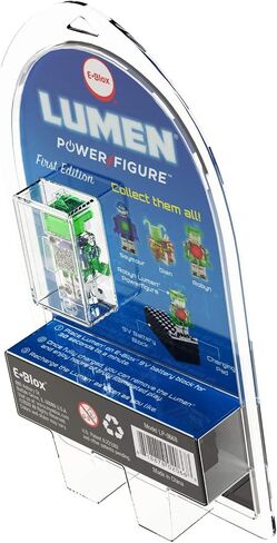 E-Blox Lumen Power Figure Seymour، شكل مضيء LED متوهج، يتوهج باللون الأخضر والأزرق عند توصيله بنقطة اتصال معدنية، لعبة Building Blox STEM للأطفال، هدية عيد ميلاد، الأولاد والبنات، 6+ in Saudi Arabia