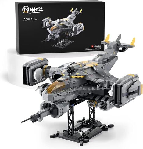 نيفيليز مجموعة مكعبات بناء مكوك هجوم عسكري، لعبة نموذج طائرة سترايك هدية للبالغين (906 قطعة) in Kuwait