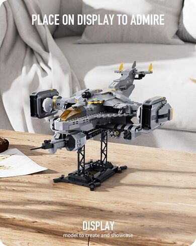 نيفيليز مجموعة مكعبات بناء مكوك هجوم عسكري، لعبة نموذج طائرة سترايك هدية للبالغين (906 قطعة) in Kuwait