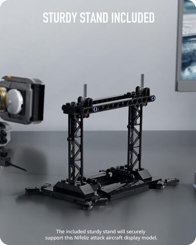 نيفيليز مجموعة مكعبات بناء مكوك هجوم عسكري، لعبة نموذج طائرة سترايك هدية للبالغين (906 قطعة) in Kuwait