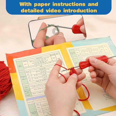 Fadoub Crochet kit for Beginner,Crochet Animal Kit,Beginner Crochet Kit for Adults, Crochet Starter Kits with Yarn,Crochet Hooks,Needles,Polyester Fiber(Dinosauria and Fox) in Kuwait