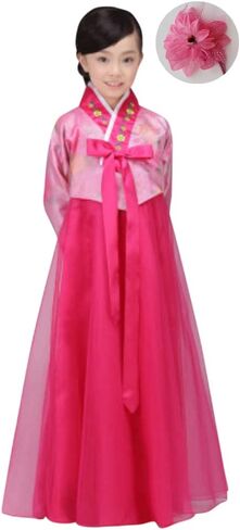 Korean Girls Kids Children Hanbok Costume Dress Outfit Set in Saudi Arabia