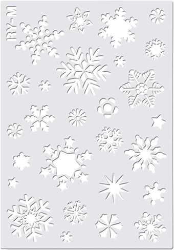 Christmas Snowflake Stencil Template Reusable Plastic Painting Snowflake Template for Wall Window Wood Glass Notebook Greeting Card Fabric in Saudi Arabia