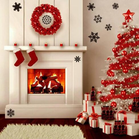 Christmas Snowflake Stencil Template Reusable Plastic Painting Snowflake Template for Wall Window Wood Glass Notebook Greeting Card Fabric in Saudi Arabia