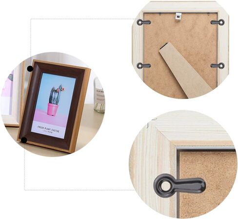 مشابك خلفية صلبة بإطار صور، 200 قطعة زر الدوران و200 قطعة من البراغي للصور والصور in Kuwait