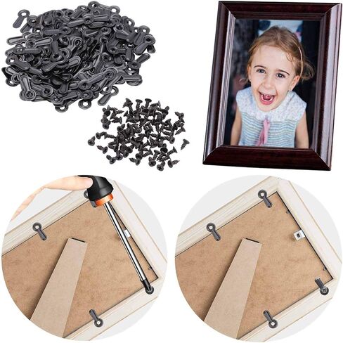 مشابك خلفية صلبة بإطار صور، 200 قطعة زر الدوران و200 قطعة من البراغي للصور والصور in Kuwait