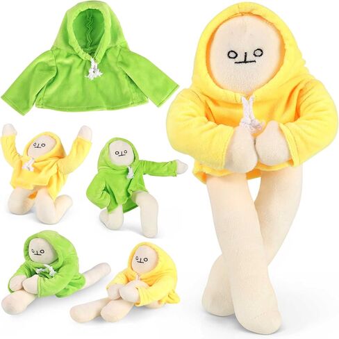 مجفشين دمية قطيفة على شكل موز مقاس 16 انش - لعبة رجل محشوة بمغناطيس، وسادة قطيفة مضحكة قابلة للتغيير، لعبة تخفيف الضغط، هدية عيد الميلاد والكريسماس للاطفال الاولاد والبنات in Kuwait